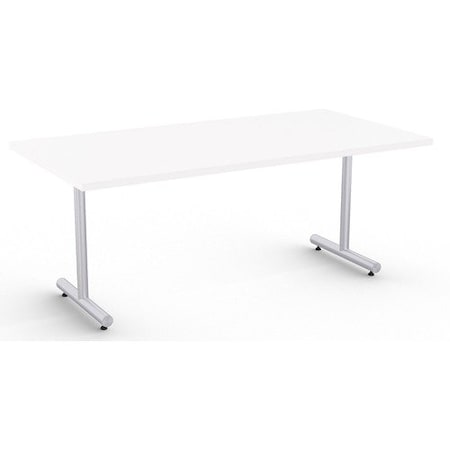 Special-T Table, Metallic Sand Base, 30inWx72inLx29inH, White SCTKING3072SWH